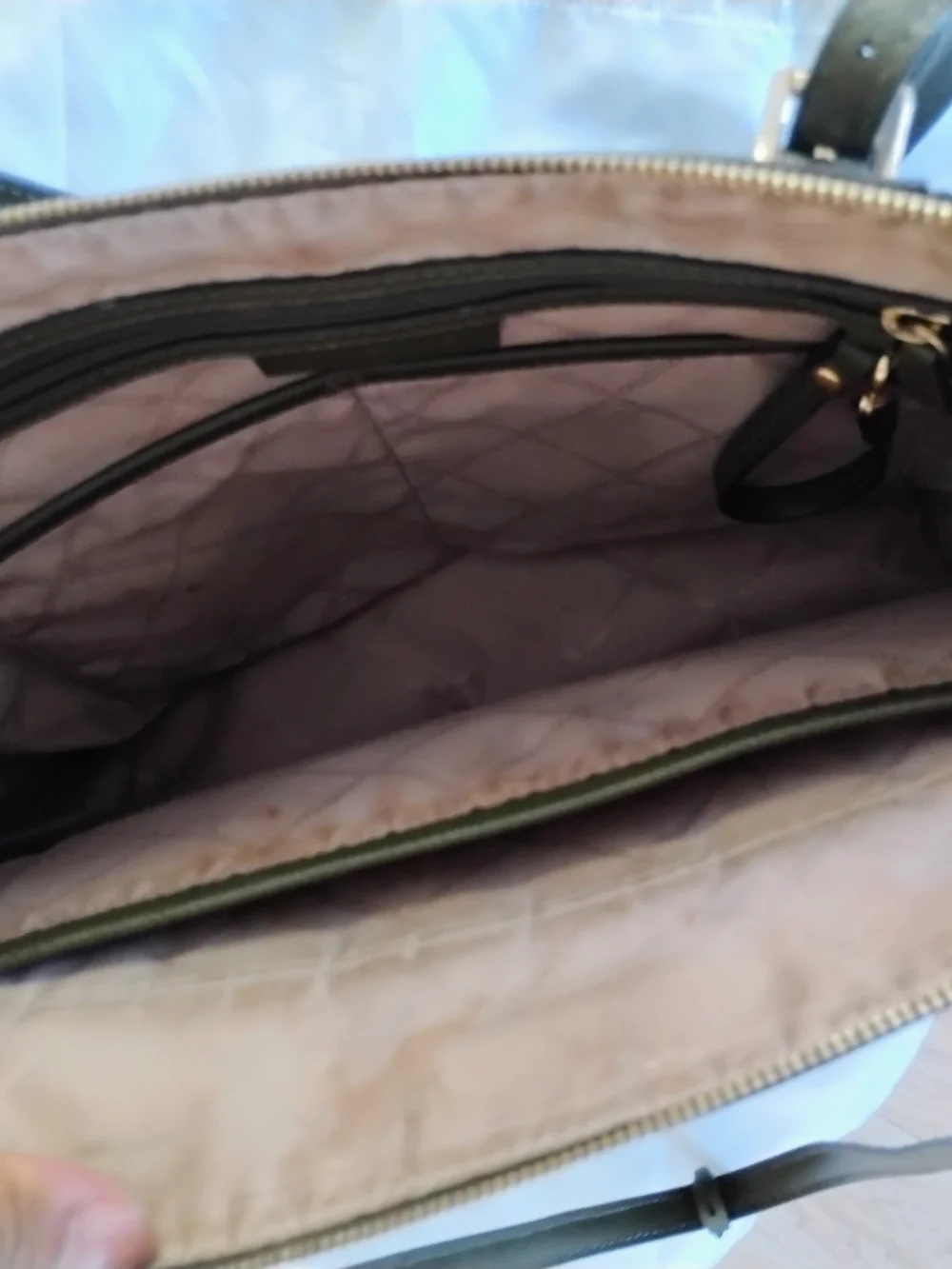 Michael Kors Voyager Medium Saffiano Leather Tote Bag in Olive Green